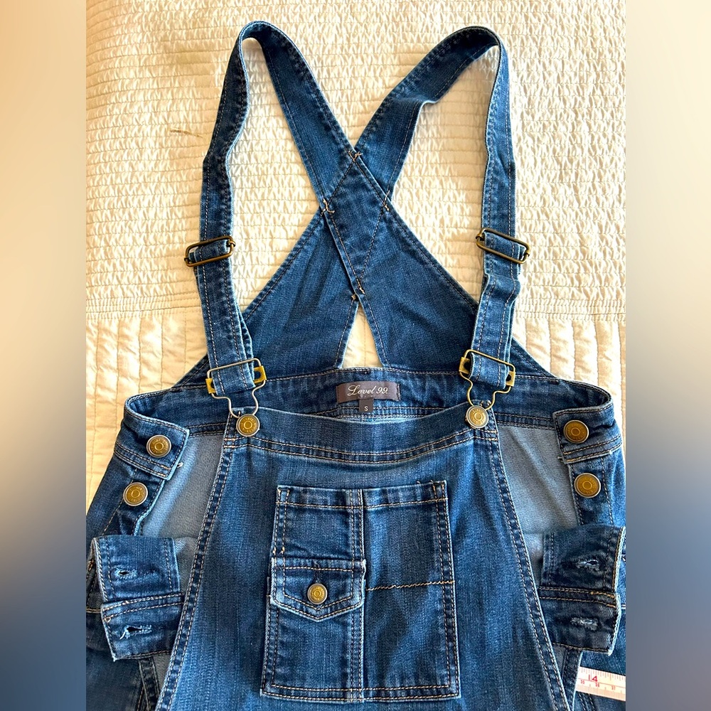 Level 99 Women’s Denim Overalls with Adjustable Straps